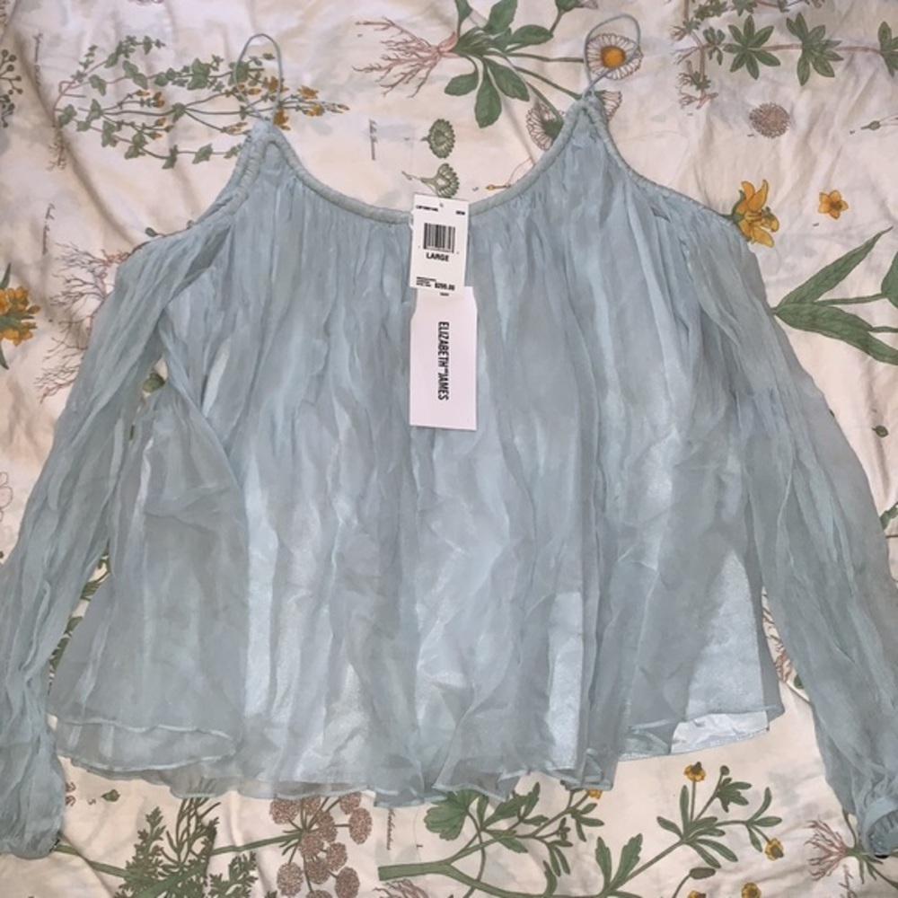 FIRM PRICE♥️Elizabeth and James Maylin Off Shoulder Silk - Picture 4 of 5